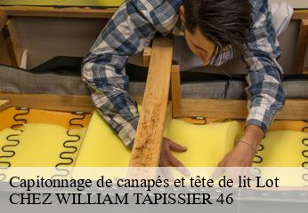 Capitonnage de canapés et tête de lit 46 Lot  CHEZ WILLIAM TAPISSIER 46