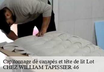 Capitonnage de canapés et tête de lit 46 Lot  CHEZ WILLIAM TAPISSIER 46