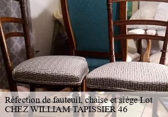 Réfection de fauteuil, chaise et siège 46 Lot  CHEZ WILLIAM TAPISSIER 46