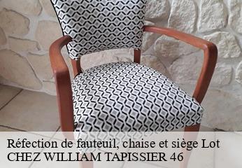 Réfection de fauteuil, chaise et siège 46 Lot  CHEZ WILLIAM TAPISSIER 46