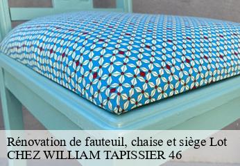 Rénovation de fauteuil, chaise et siège 46 Lot  CHEZ WILLIAM TAPISSIER 46