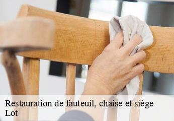 Restauration de fauteuil, chaise et siège 46 Lot  CHEZ WILLIAM TAPISSIER 46