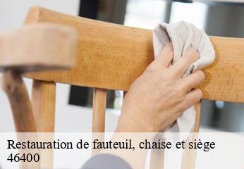 Restauration de fauteuil, chaise et siège saint-jean-lagineste-46400 TAPISSIER 46