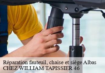 Réparation fauteuil, chaise et siège  albas-46140 CHEZ WILLIAM TAPISSIER 46