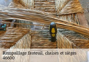 Rempaillage fauteuil, chaises et sièges cuzance-46600 TAPISSIER 46