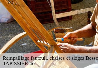 Rempaillage fauteuil, chaises et sièges bessonies-46210 TAPISSIER 46
