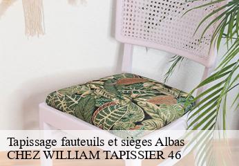 Tapissage fauteuils et sièges  albas-46140 CHEZ WILLIAM TAPISSIER 46