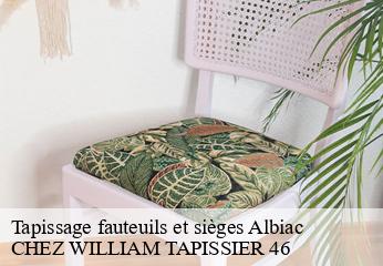 Tapissage fauteuils et sièges  albiac-46500 CHEZ WILLIAM TAPISSIER 46