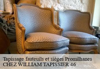 Tapissage fauteuils et sièges  promilhanes-46260 CHEZ WILLIAM TAPISSIER 46