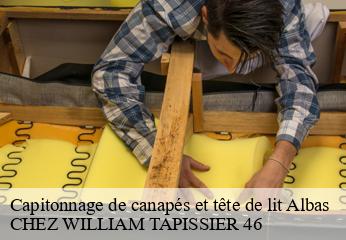 Capitonnage de canapés et tête de lit  albas-46140 CHEZ WILLIAM TAPISSIER 46