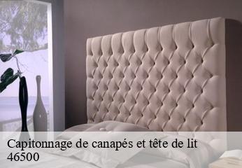 Capitonnage de canapés et tête de lit  albiac-46500 CHEZ WILLIAM TAPISSIER 46