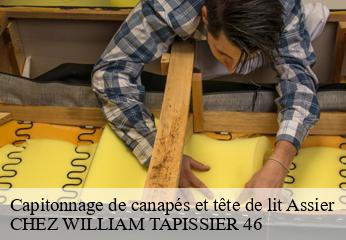 Capitonnage de canapés et tête de lit  assier-46320 CHEZ WILLIAM TAPISSIER 46