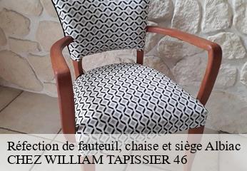 Réfection de fauteuil, chaise et siège  albiac-46500 CHEZ WILLIAM TAPISSIER 46