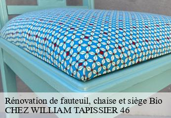 Rénovation de fauteuil, chaise et siège  bio-46500 CHEZ WILLIAM TAPISSIER 46